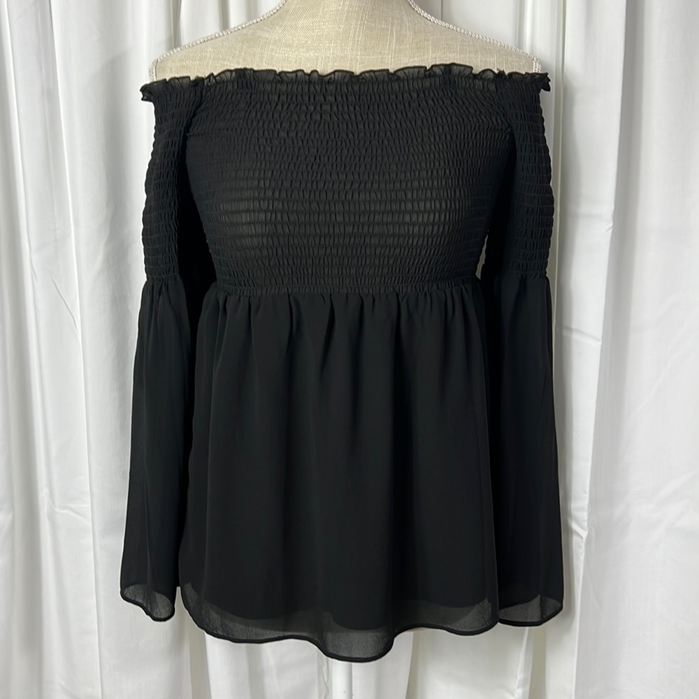 BCX S Black Off the Shoulder Blouse